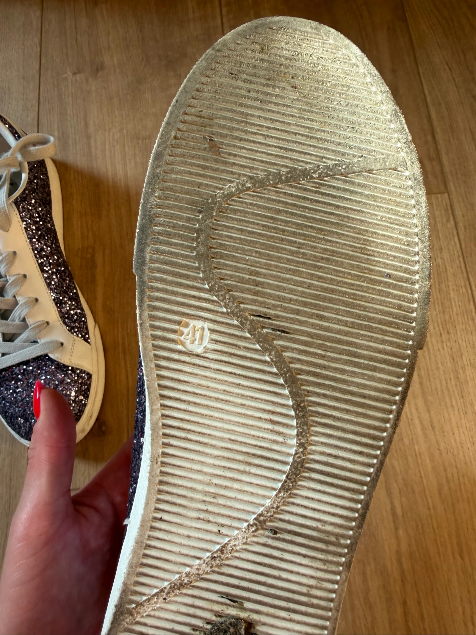 Baskets à paillettes bleues et étoile argentée  – photo 7